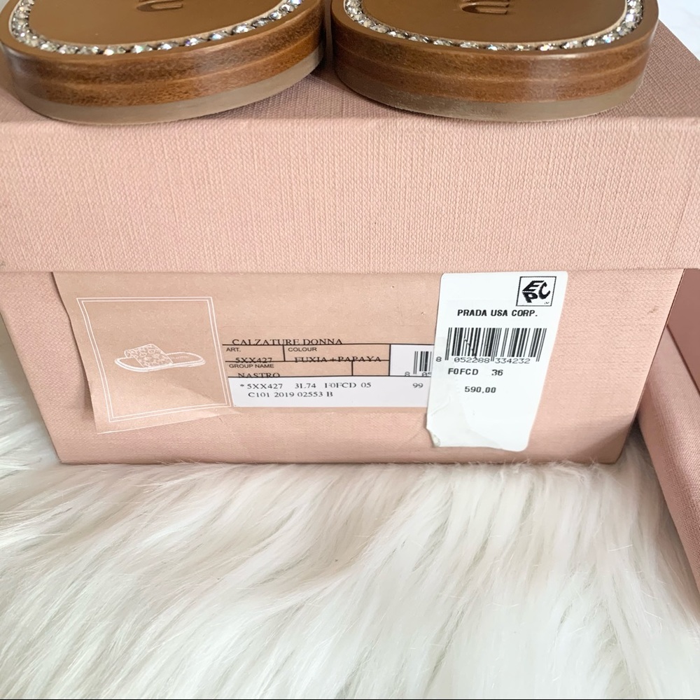 MIU MIU Calzature Donna Embroidery Slide Sandal 6 - Picture 13 of 15